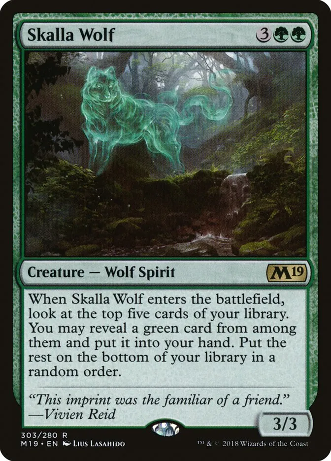 2018 Core Set 2019 Skalla Wolf #303 rare card image