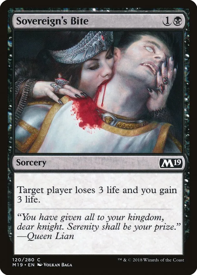 2018 Core Set 2019 Sovereign's Bite common #120 common card image