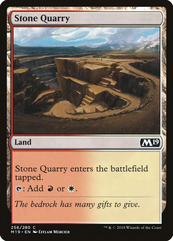 2018 Core Set 2019 Stone Quarry common #256 common card image
