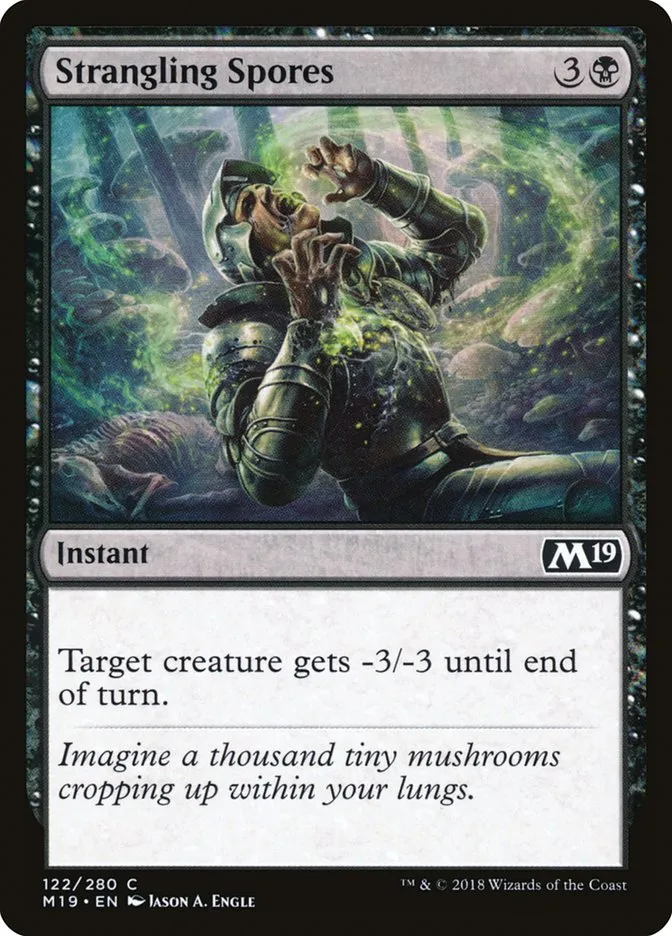 2018 Core Set 2019 Strangling Spores common #122 common card image