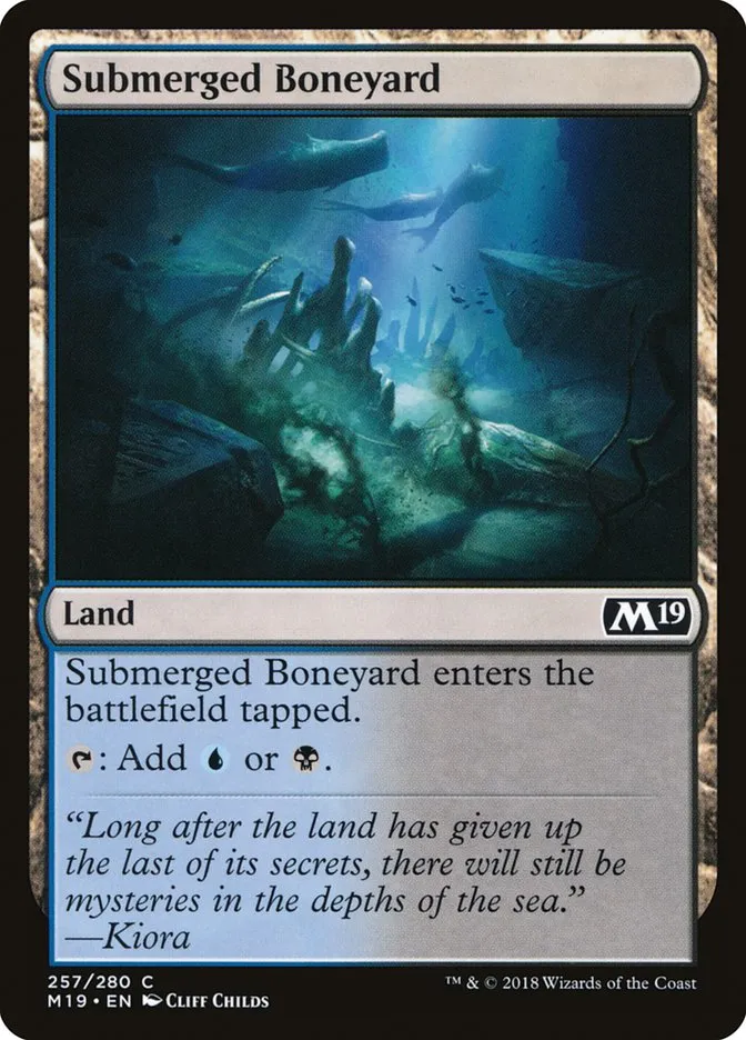 2018 Core Set 2019 Submerged Boneyard common #257 common card image