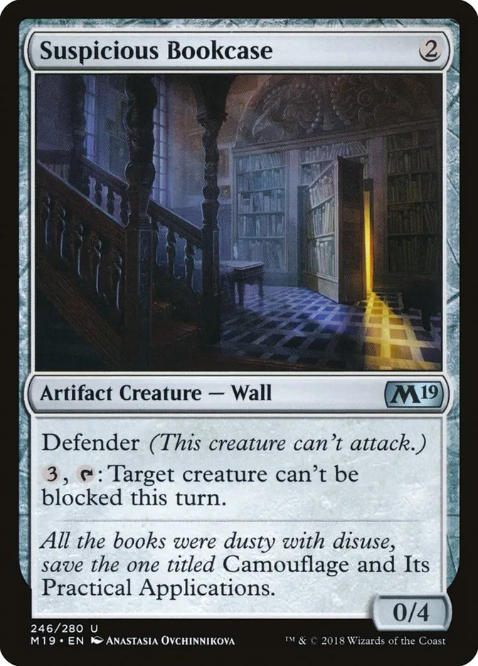 2018 Core Set 2019 Suspicious Bookcase uncommon #246 uncommon card image