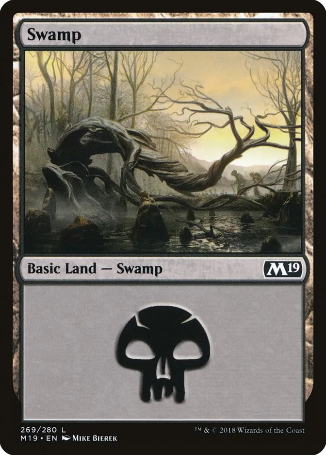 2018 Core Set 2019 Swamp common #269 common card image