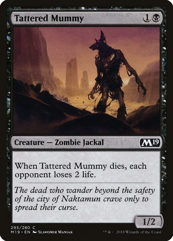 2018 Core Set 2019 Tattered Mummy common #295 common card image