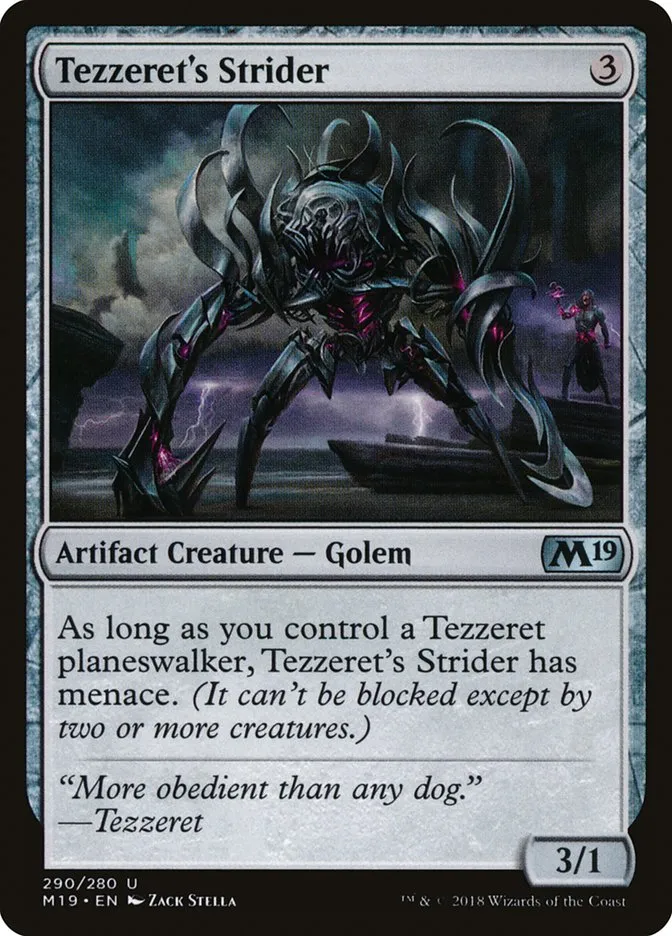 2018 Core Set 2019 Tezzeret's Strider uncommon #290 uncommon card image