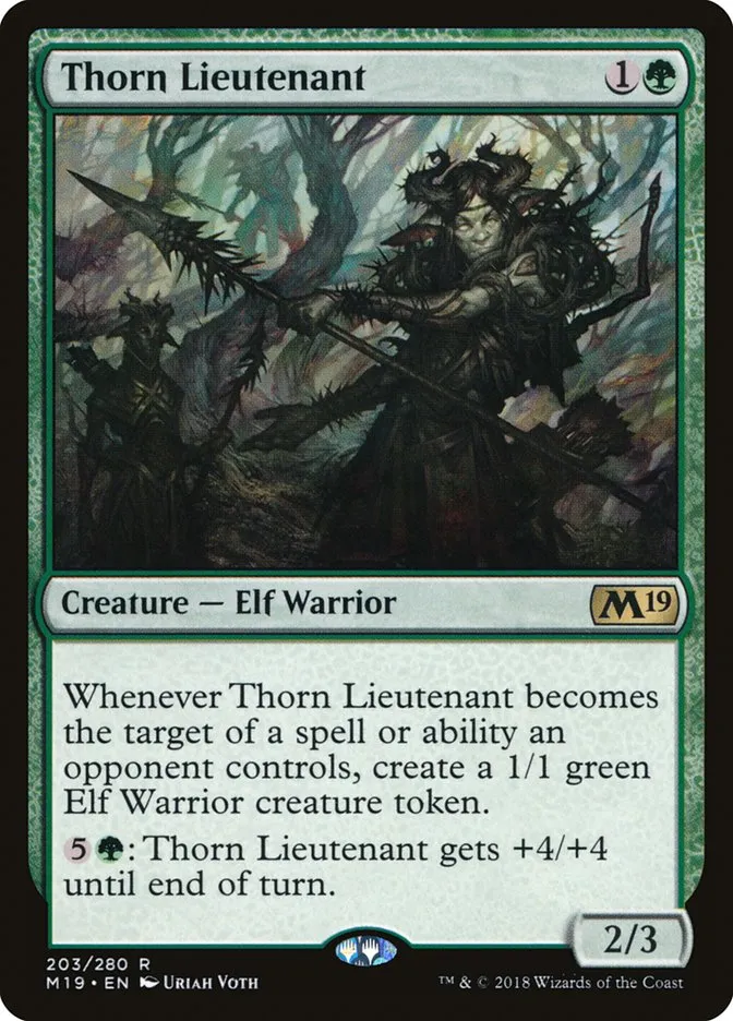 2018 Core Set 2019 Thorn Lieutenant #203 rare card image