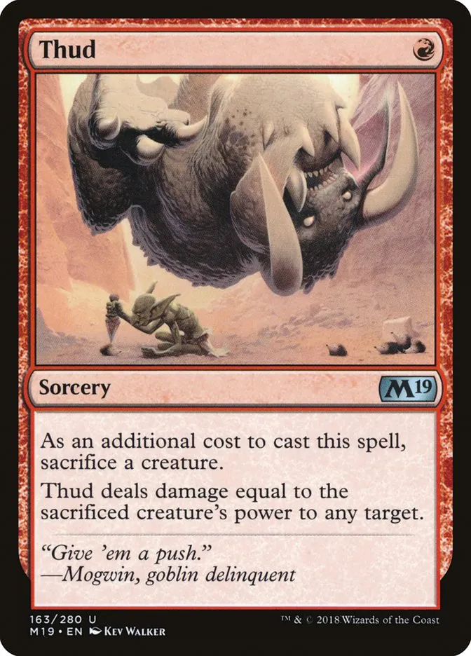 2018 Core Set 2019 Thud uncommon #163 uncommon card image