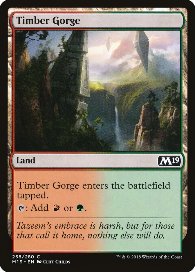 2018 Core Set 2019 Timber Gorge common #258 common card image