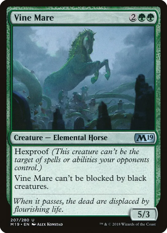 2018 Core Set 2019 Vine Mare #207 uncommon card image