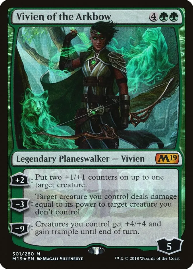 2018 Core Set 2019 Vivien of the Arkbow mythic #301 mythic card image