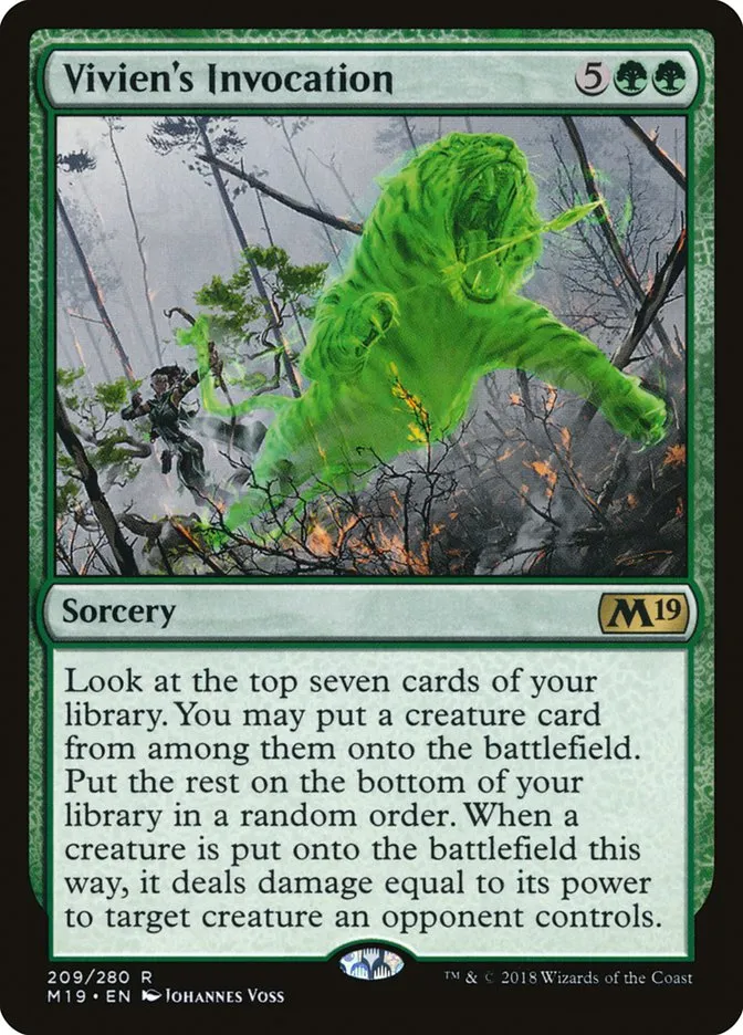 2018 Core Set 2019 Vivien's Invocation rare #209 rare card image