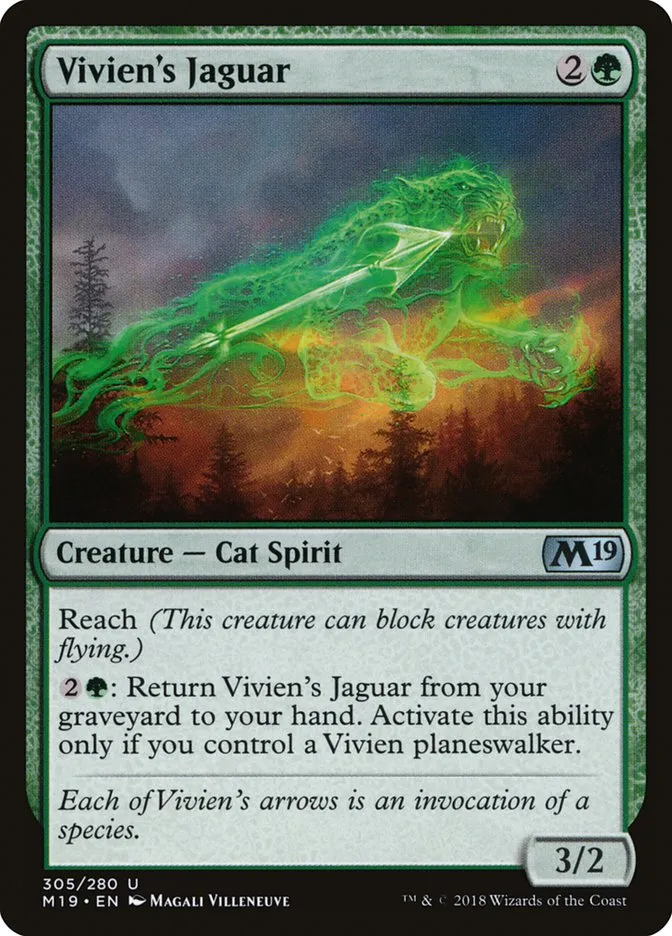 2018 Core Set 2019 Vivien's Jaguar #305 uncommon card image
