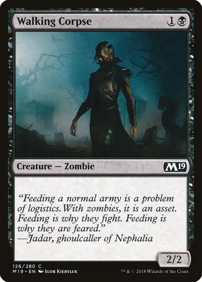 2018 Core Set 2019 Walking Corpse common #126 common card image