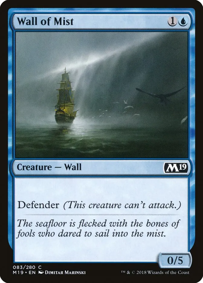 2018 Core Set 2019 Wall of Mist common #83 common card image