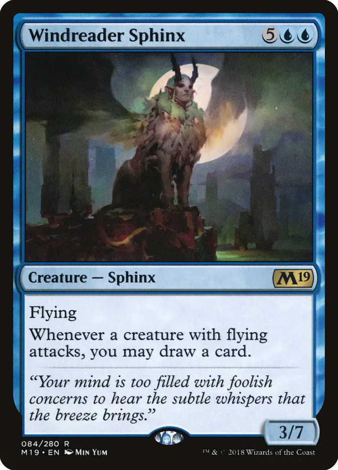 2018 Core Set 2019 Windreader Sphinx rare #84 rare card image