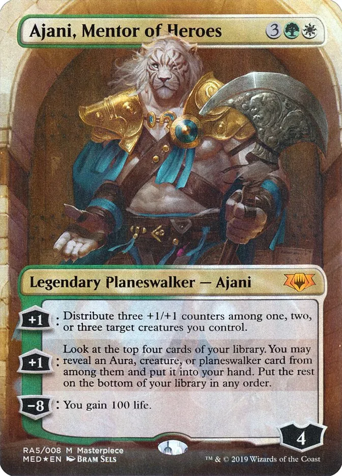 2018 Mythic Edition Ajani, Mentor of Heroes #RA5 card image