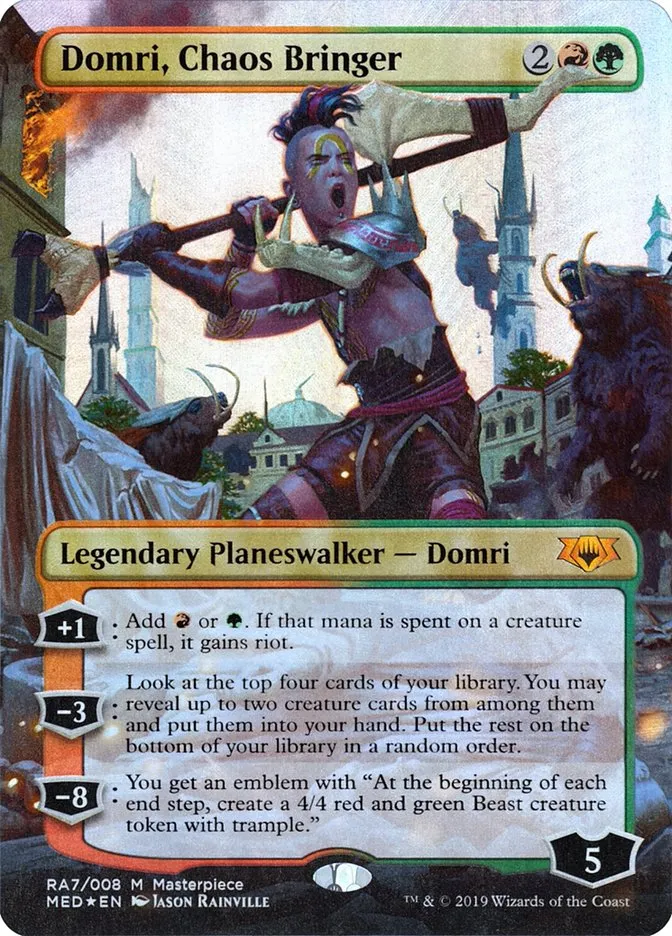 2018 Mythic Edition Domri, Chaos Bringer #RA7 card image