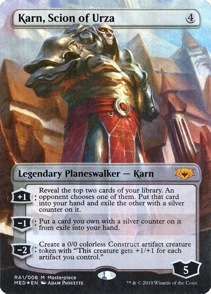 2018 Mythic Edition Karn, Scion of Urza mythic #RA1 mythic card image