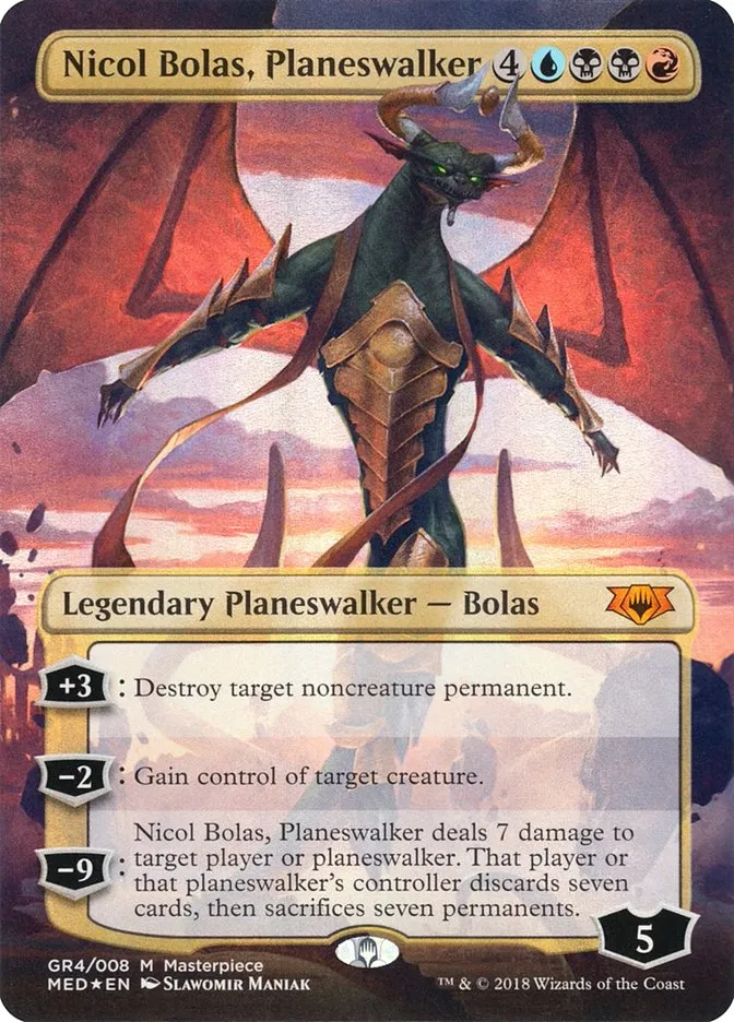 2018 Mythic Edition Nicol Bolas, Planeswalker mythic #GR4 mythic card image