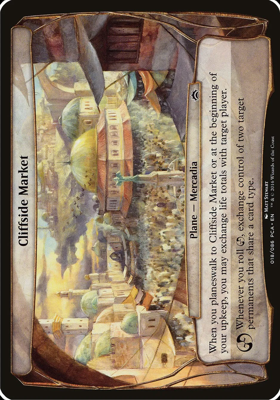 2016 Planechase Anthology Planes Cliffside Market common #18 common card image