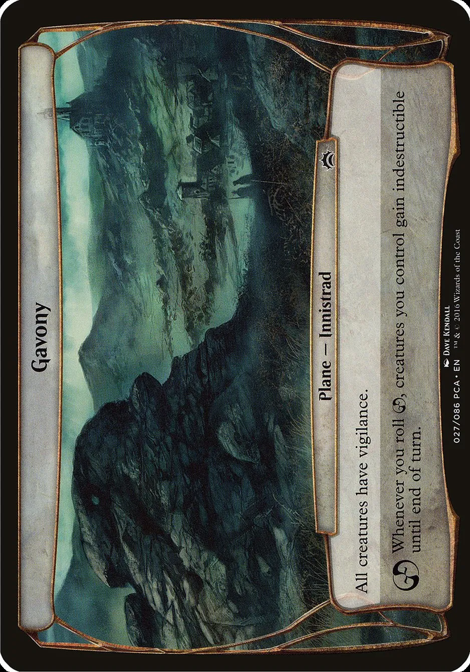 2016 Planechase Anthology Planes Gavony common #27 common card image