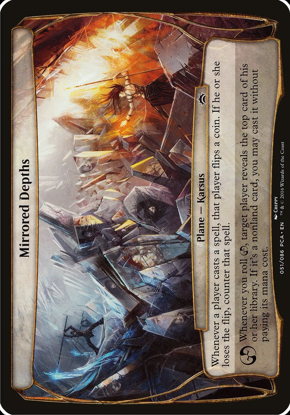 2016 Planechase Anthology Planes Mirrored Depths common #51 common card image