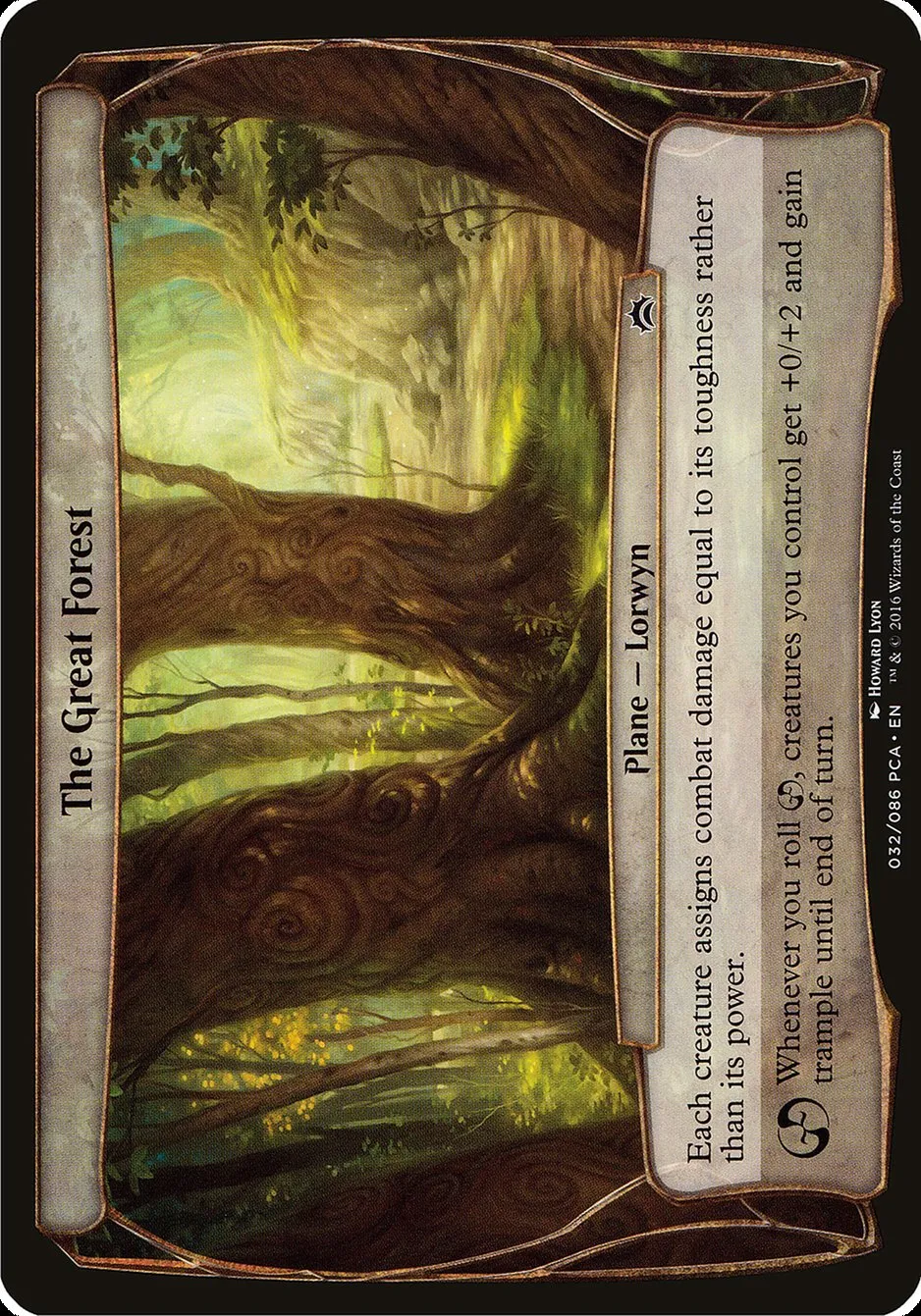 2016 Planechase Anthology Planes The Great Forest common #32 common card image