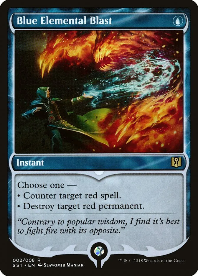2018 Signature Spellbook: Jace Blue Elemental Blast #2 rare card image