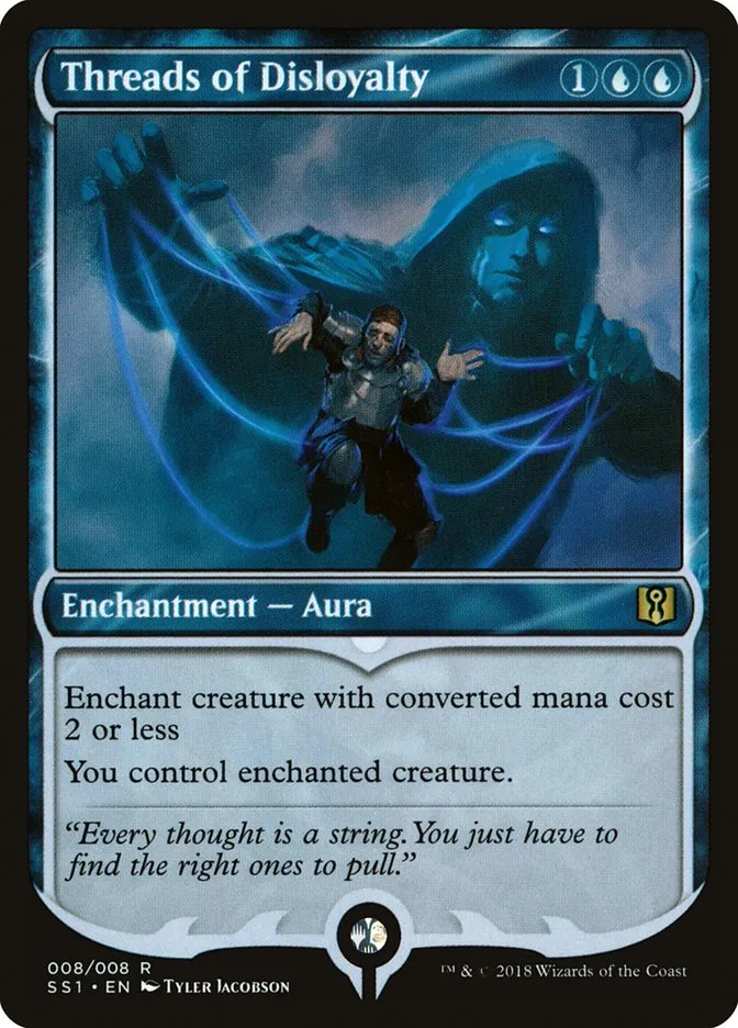 2018 Signature Spellbook: Jace Threads of Disloyalty #8 rare card image