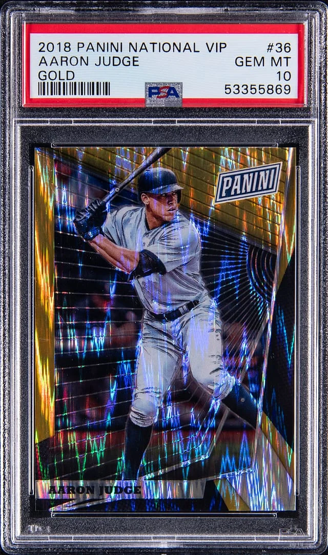 2018 Panini Aaron Judge National VIP Gold #36 card image