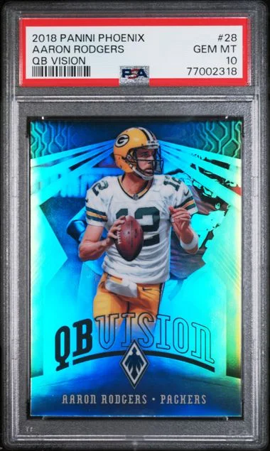 2018 Panini Aaron Rodgers Phoenix QB Vision #28 card image