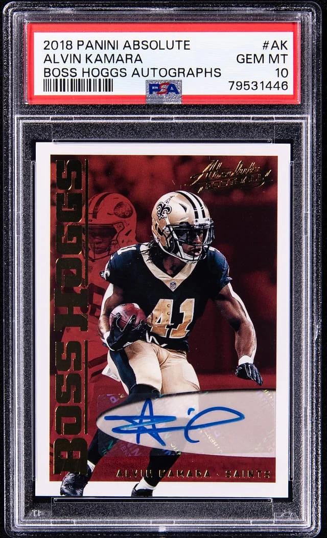 2018 Panini Absolute Alvin Kamara Boss Hoggs Autograph #BH-AK card image