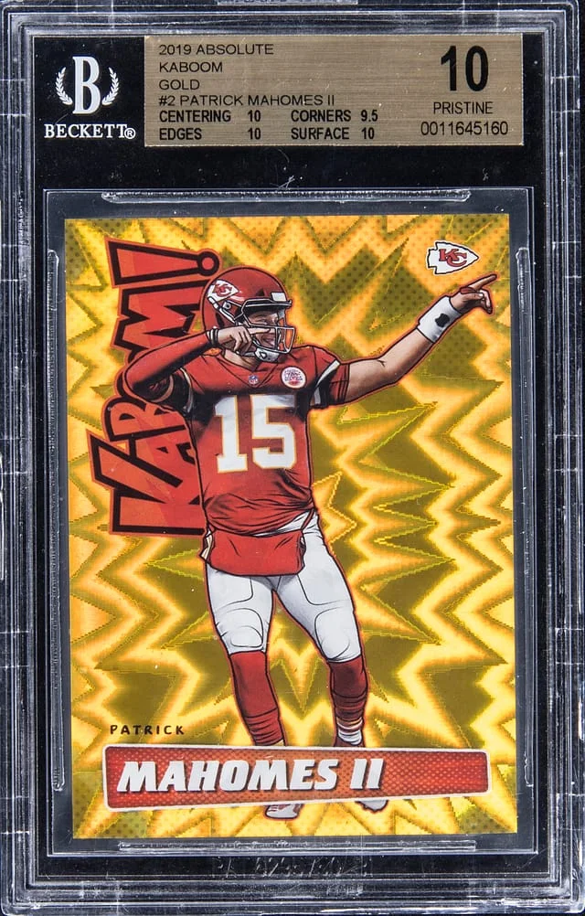 2018 Panini Absolute Patrick Mahomes II Kaboom Gold! #K-PM card image
