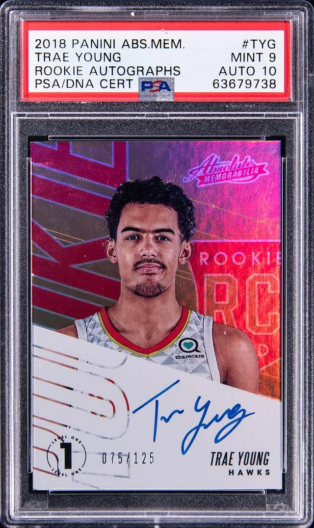 2018 Panini Absolute Trae Young Memorabilia Autographs #TYG card image