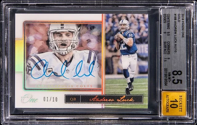 2018 Panini Andrew Luck One Gold #188 card image