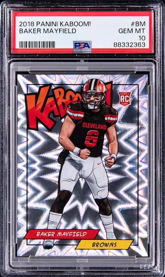 2018 Panini Baker Mayfield Kaboom! Gold #BM card image