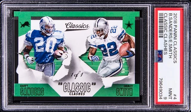 2018 Panini Barry Sanders/Emmitt Smith Classics Classic Clashes #4 card image