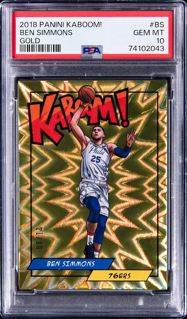 2018 Panini Ben Simmons Kaboom! Gold #K-BS card image
