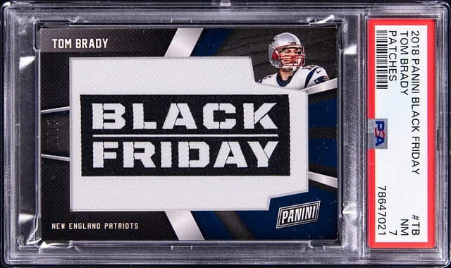 2018 Panini Black Tom Brady Friday Patches #TB card image