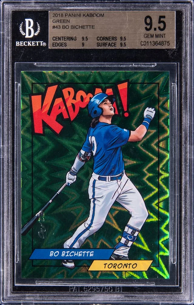 2018 Panini Bo Bichette Kaboom Green #43 card image
