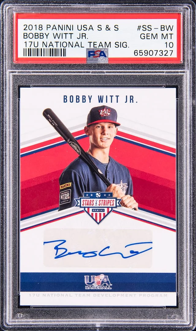 2018 Panini Bobby Witt Jr. USA Stars & Stripes 17U National Team Signatures #SS-BW card image