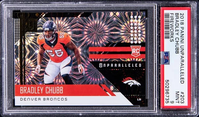 2018 Panini Bradley Chubb Unparalleled Fireworks #203 card image