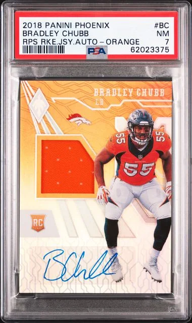 2018 Panini Bradley Chubb Phoenix Rps Jersey Autograph #BC card image