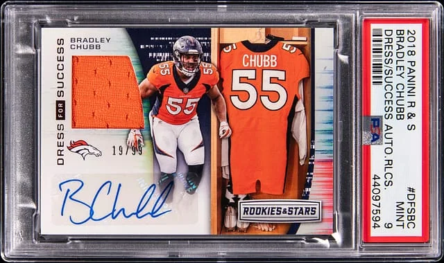 2018 Panini Bradley Chubb Rookies & Stars Dress For Success Autograph Relics #DFS-BC card image
