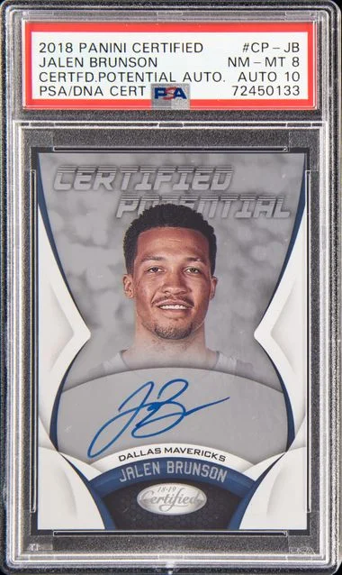 2018 Panini Certified Certified Potential Autographs Cp-Jb Jalen Brunson #no-number card image