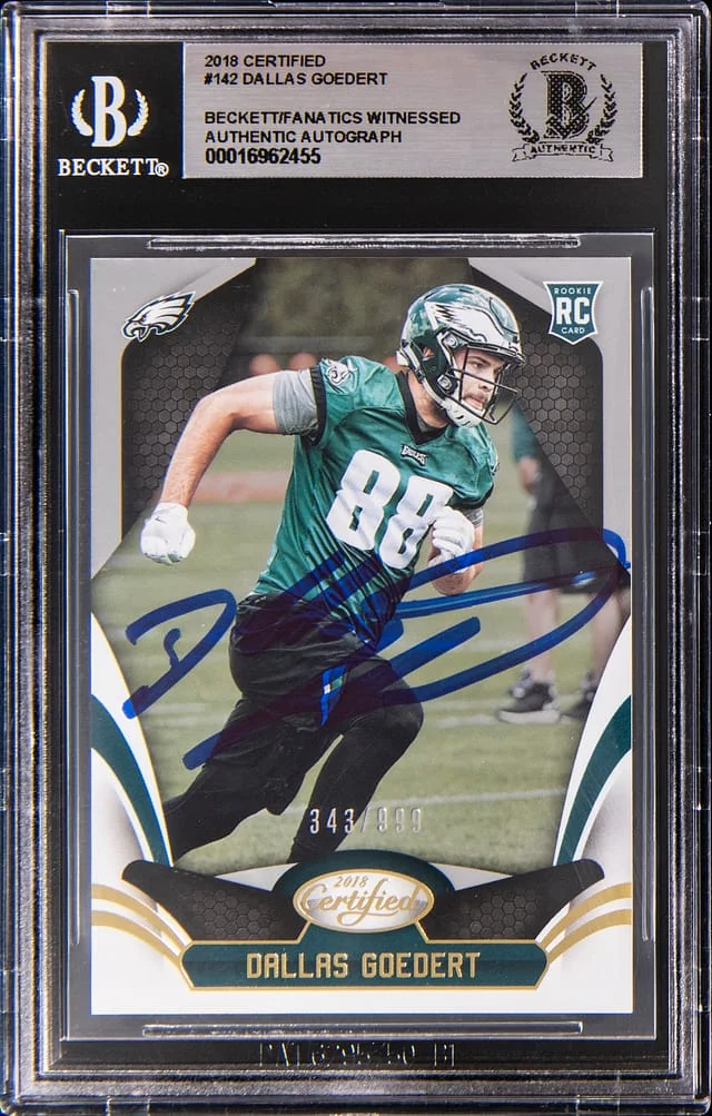 2018 Panini Certified Dallas Goedert #142 card image