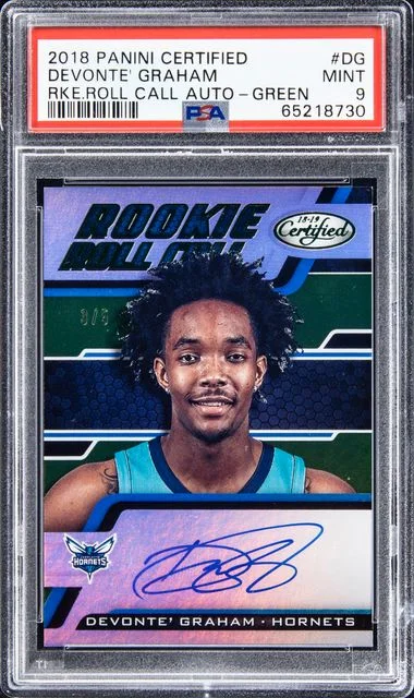 2018 Panini Certified Devonte' Graham Roll Call Autographs Green #DG card image