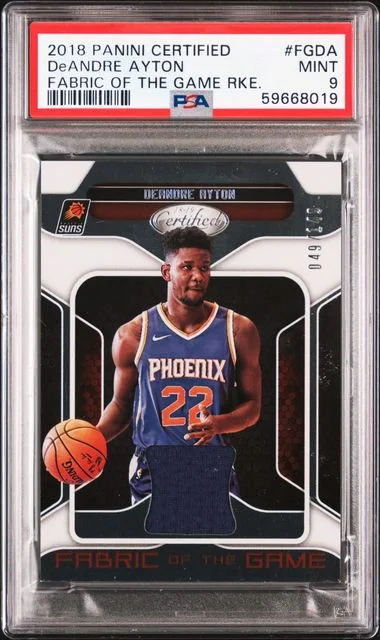 2018 Panini Certified Fabric Of The Game Rookies Fgda Deandre Ayton #no-number card image