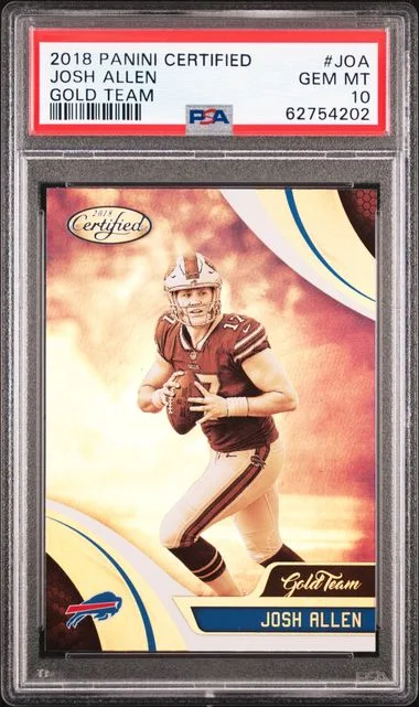2018 Panini Certified Josh Allen Gold Team #JOA card image