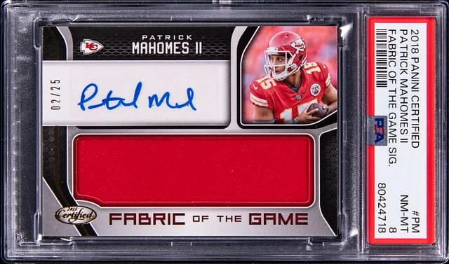 2018 Panini Certified Patrick Mahomes II Fabric Of The Game #FGS-PM card image